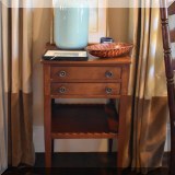 F46. Beacon Hill Collection 2-drawer side table with shelf. 